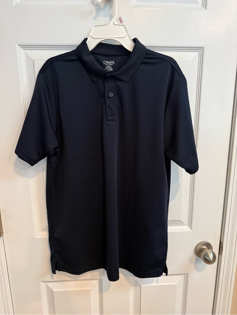Chaps Boy’s Dark Navy Short-Sleeve Polo